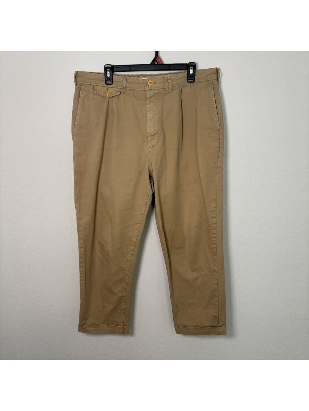 Alex Mill Pants Men's Size 36 Tan Beige Chino Standard Pleated 24” Inseam Khaki